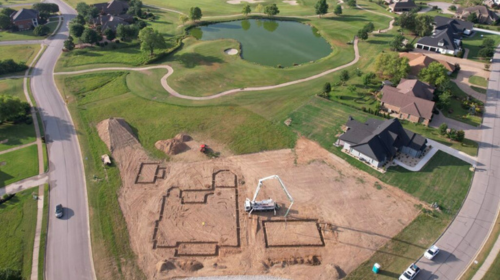 laying a foundation for a home